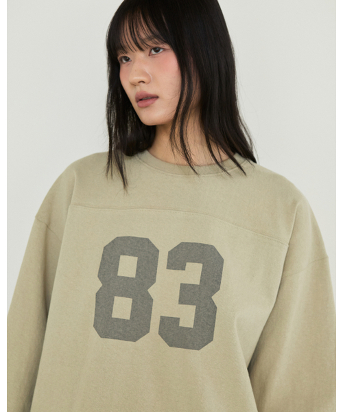 THEENDQUESTION(ジエンドクエスチョン)の「Number print t-shirt / BEIGE(Tシャツ/カットソー・レディース・その他・FREE)」の3枚目の写真
