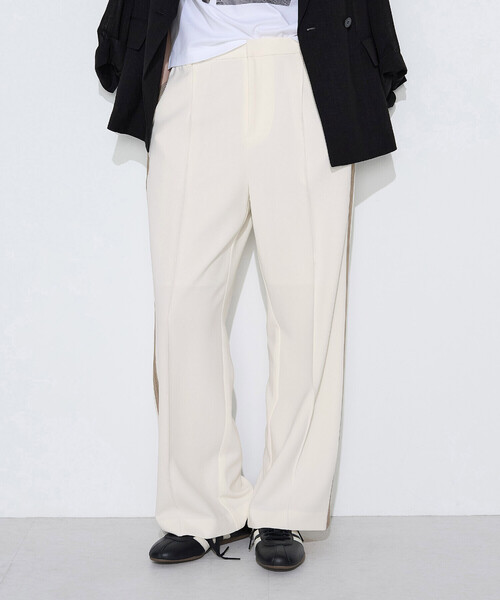 COMME CA(コムサ)の「ストレッチダブルクロス トラックパンツ(その他パンツ・レディース・ネイビー/オフホワイト・11号/9号)」の10枚目の写真
