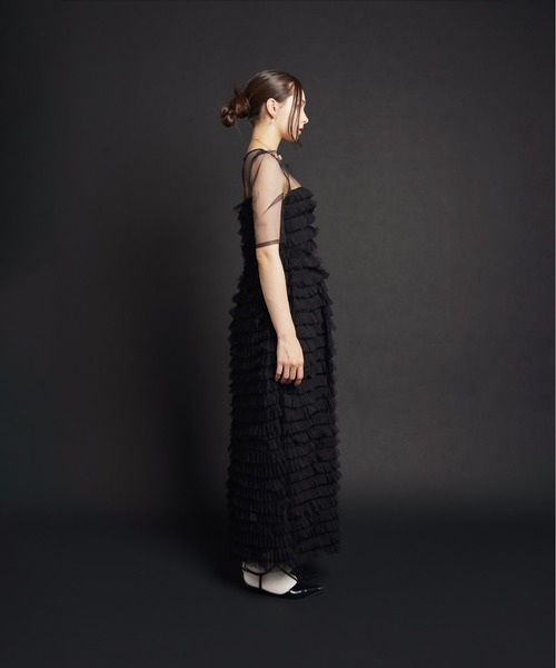 My shawty(マイシャウティー)の「fluffy tule dress(ドレス・レディース・ブラック/ミント/パープル・FREE)」の8枚目の写真