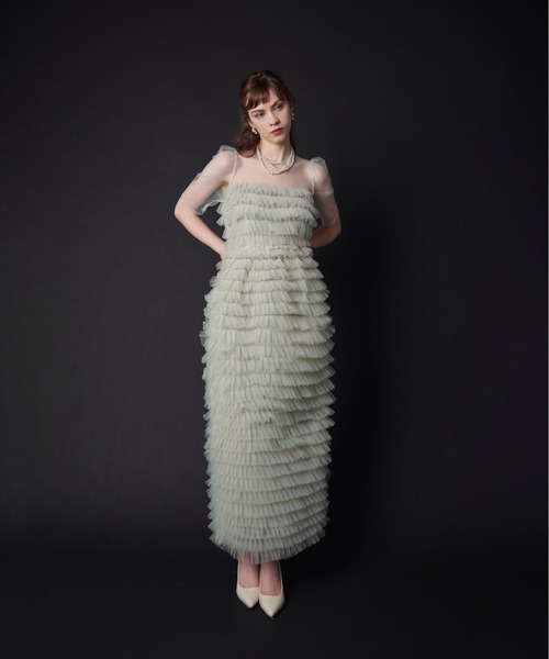 My shawty(マイシャウティー)の「fluffy tule dress(ドレス・レディース・ブラック/ミント/パープル・FREE)」の4枚目の写真