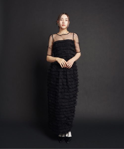 My shawty(マイシャウティー)の「fluffy tule dress(ドレス・レディース・ブラック/ミント/パープル・FREE)」の7枚目の写真