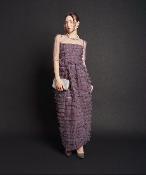 My shawty(マイシャウティー)の「fluffy tule dress(ドレス・レディース・ブラック/ミント/パープル・FREE)」の13枚目の写真