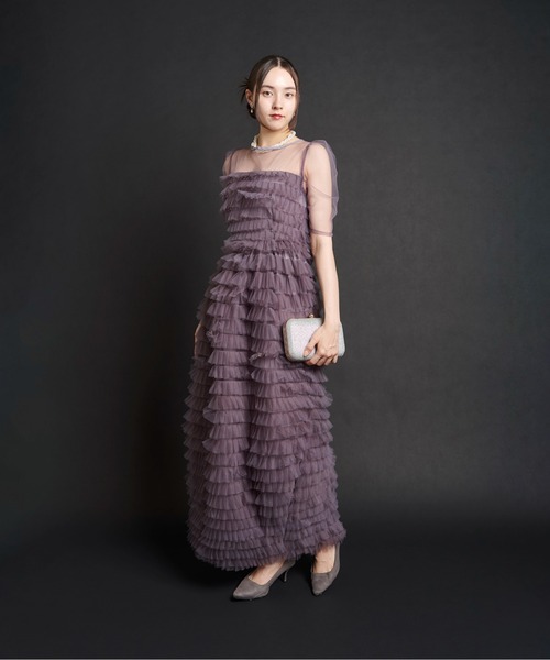 My shawty(マイシャウティー)の「fluffy tule dress(ドレス・レディース・ブラック/ミント/パープル・FREE)」の12枚目の写真