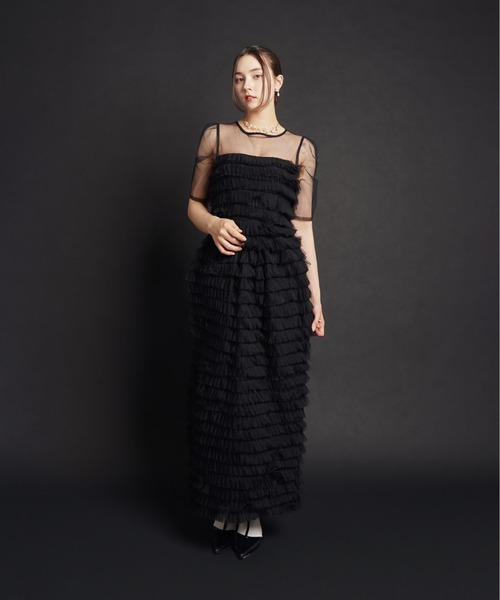 My shawty(マイシャウティー)の「fluffy tule dress(ドレス・レディース・ブラック/ミント/パープル・FREE)」の17枚目の写真