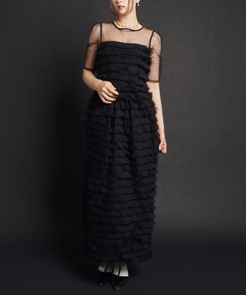 My shawty(マイシャウティー)の「fluffy tule dress(ドレス・レディース・ブラック/ミント/パープル・FREE)」の18枚目の写真