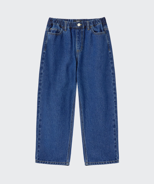 MUSINSA STANDARD KIDS（ムシンサスタンダードキッズ）の「カーブデニムパンツ [ミディアムインディゴ]（デニムパンツ・レディース・その他・120/130/140/150/160）」の6枚目の写真