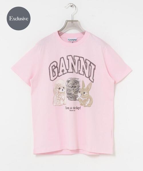 GANNI（ガニー）の「GANNI　EXCLUSIVE RELAXED T-SHIRTS（Tシャツ/カットソー・レディース・ピンク・SMALL/X-SMALL）」の9枚目の写真