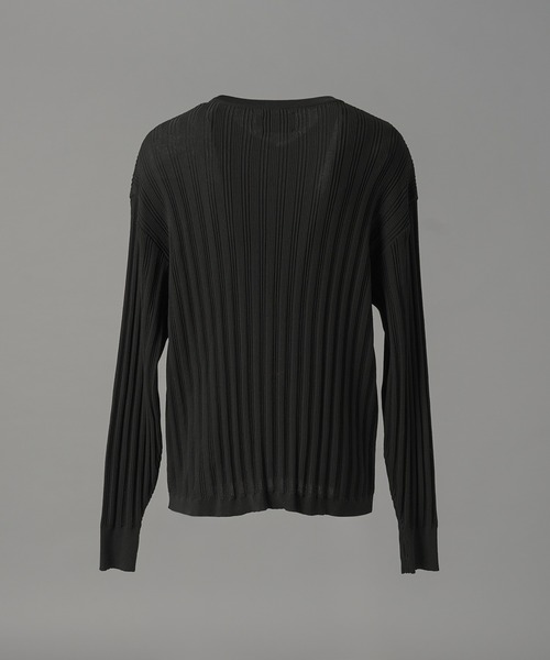 MAISON SPECIAL（メゾンスペシャル）の「《UNISEX》Shadow Stripe Prime-Over Henley Neck Knit Sweater/シャドーストライププライムオーバーヘンリーネックニットセーター【MAISON SPECIAL/メゾンスペシャル】（ニット/セーター・メンズ・ベージュ/バーガンディー/ブラック・2/1/0）」の22枚目の写真