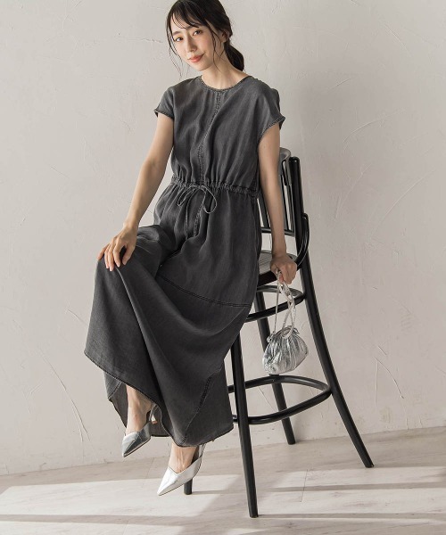 Droite lautreamont（ドロワットロートレアモン）の「Air DENIMワンピース（ワンピース・レディース・ブラック/ブルー・M）」の20枚目の写真