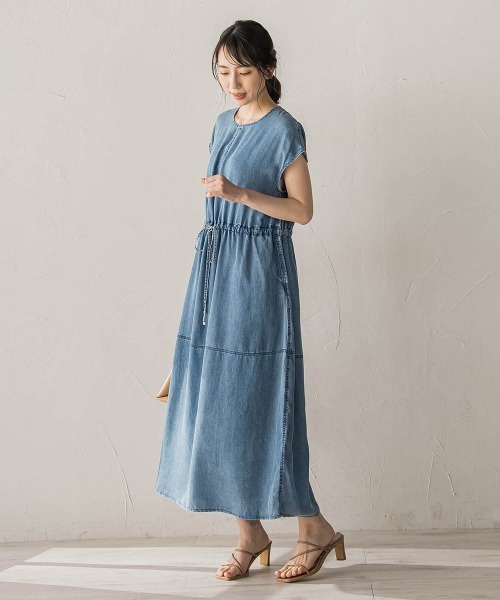Droite lautreamont（ドロワットロートレアモン）の「Air DENIMワンピース（ワンピース・レディース・ブラック/ブルー・M）」の22枚目の写真
