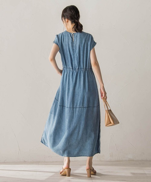 Droite lautreamont（ドロワットロートレアモン）の「Air DENIMワンピース（ワンピース・レディース・ブラック/ブルー・M）」の11枚目の写真