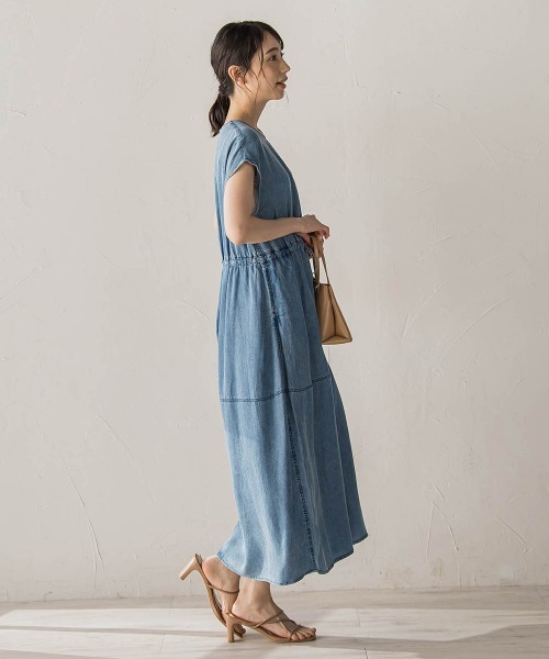 Droite lautreamont（ドロワットロートレアモン）の「Air DENIMワンピース（ワンピース・レディース・ブラック/ブルー・M）」の12枚目の写真