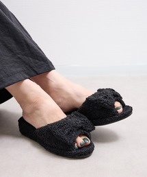 COMMON WARE（コモンウェアー）の「MRW : パンタフレ パイル リボンサンダル　4cmヒール（ルームシューズ/スリッパ）」