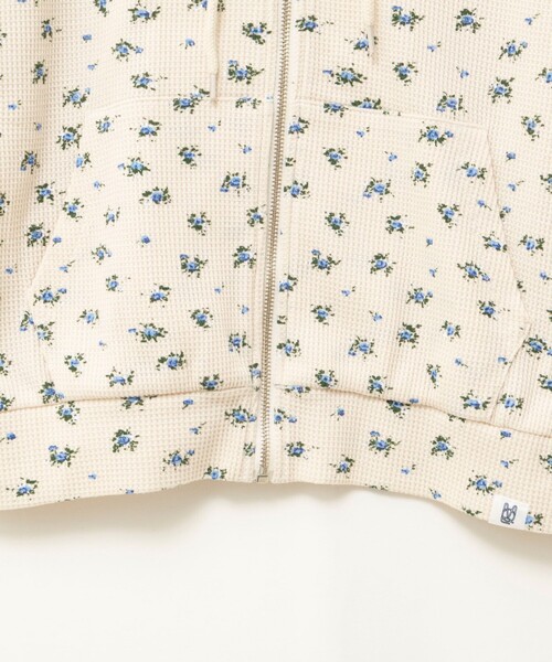 MAQWEL(マクウェル)の「【MAQWEL/マクウェル】Flower Waffleジップパーカー(Tシャツ/カットソー・レディース・ネイビー/アイボリー・FREE)」の12枚目の写真