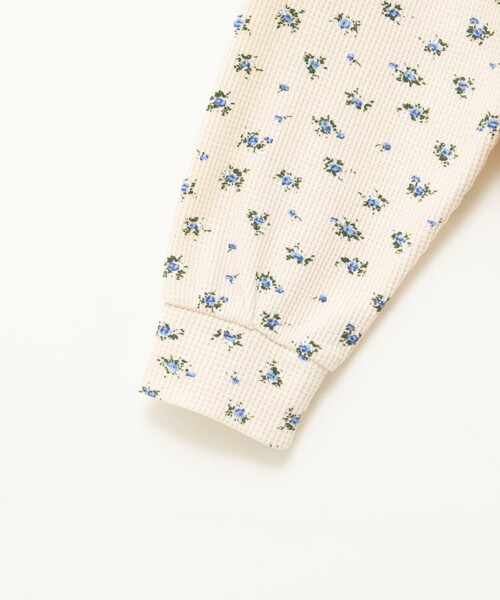 MAQWEL(マクウェル)の「【MAQWEL/マクウェル】Flower Waffleジップパーカー(Tシャツ/カットソー・レディース・ネイビー/アイボリー・FREE)」の14枚目の写真