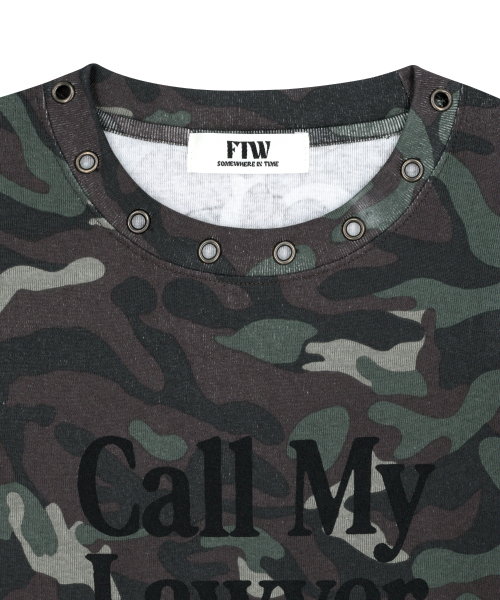 FOR THE WEATHER(フォーザウェザー)の「カモフラージュアイレット半袖Tシャツ (カーキ)(Tシャツ/カットソー・レディース・その他・SMALL/MEDIUM)」の4枚目の写真