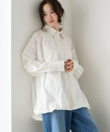 【forksy.】<モンスターシリーズ>バルーンヘム アクセントフリル オーバーサイズシャツ
