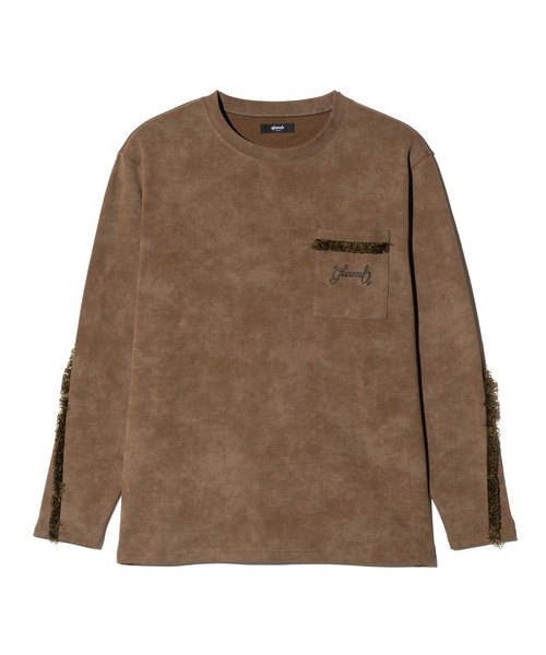 glamb(グラム)の「Fringe Sweat / フリンジスウェット(スウェット・メンズ・カーキ/ブラック・L/S/M)」の3枚目の写真