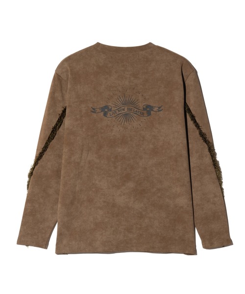 glamb(グラム)の「Fringe Sweat / フリンジスウェット(スウェット・メンズ・カーキ/ブラック・L/S/M)」の4枚目の写真