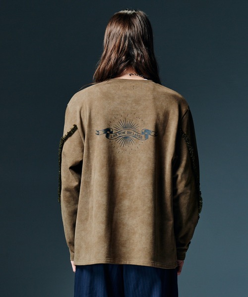 glamb(グラム)の「Fringe Sweat / フリンジスウェット(スウェット・メンズ・カーキ/ブラック・L/S/M)」の8枚目の写真