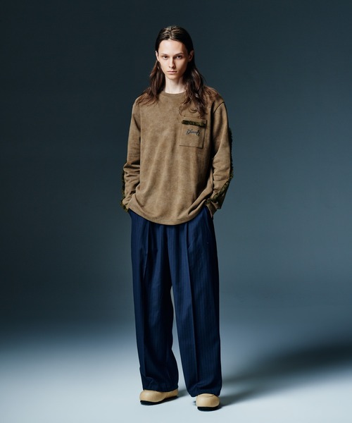 glamb(グラム)の「Fringe Sweat / フリンジスウェット(スウェット・メンズ・カーキ/ブラック・L/S/M)」の11枚目の写真