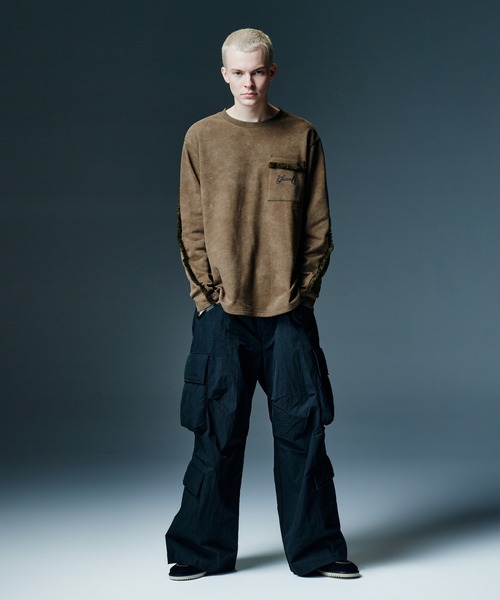 glamb(グラム)の「Fringe Sweat / フリンジスウェット(スウェット・メンズ・カーキ/ブラック・L/S/M)」の12枚目の写真