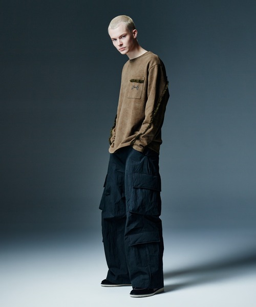 glamb(グラム)の「Fringe Sweat / フリンジスウェット(スウェット・メンズ・カーキ/ブラック・L/S/M)」の13枚目の写真
