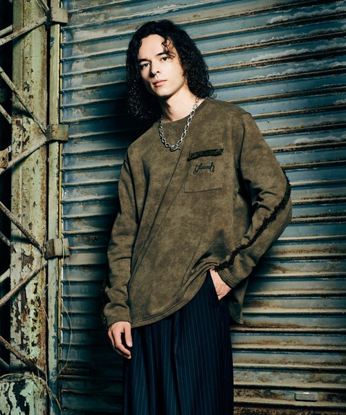 glamb(グラム)の「Fringe Sweat / フリンジスウェット(スウェット・メンズ・カーキ/ブラック・L/S/M)」の18枚目の写真