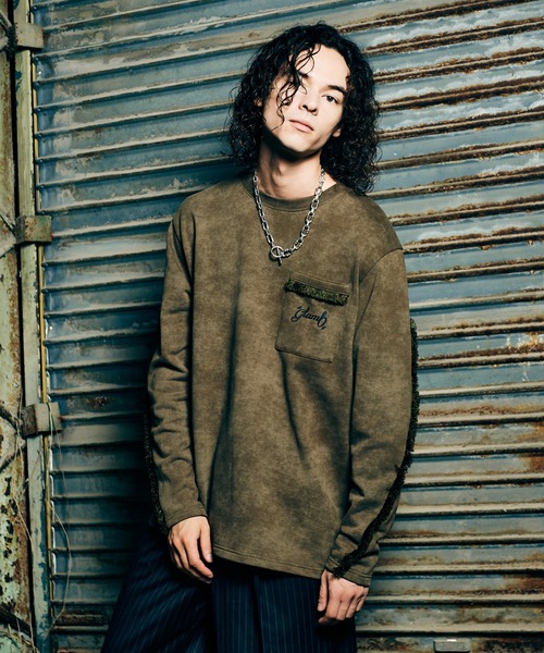 glamb(グラム)の「Fringe Sweat / フリンジスウェット(スウェット・メンズ・カーキ/ブラック・L/S/M)」の19枚目の写真