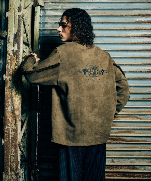 glamb(グラム)の「Fringe Sweat / フリンジスウェット(スウェット・メンズ・カーキ/ブラック・L/S/M)」の20枚目の写真