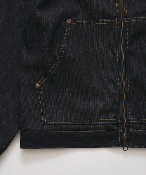 JOURNAL STANDARD（ジャーナルスタンダード）の「RIGID MODIFIED WORK JKT（デニムジャケット・メンズ・ブラック/ネイビー・MEDIUM/LARGE）」の5枚目の写真