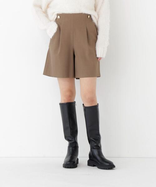 NATURAL BEAUTY BASIC（ナチュラルビューティーベーシック）の「マリンディテールショートパンツ（その他パンツ・レディース・ブラック/ブラウン・SMALL/MEDIUM）」の2枚目の写真