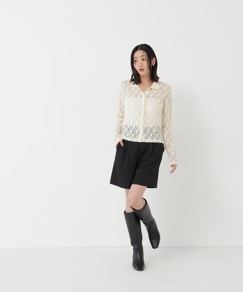 NATURAL BEAUTY BASIC（ナチュラルビューティーベーシック）の「マリンディテールショートパンツ（その他パンツ・レディース・ブラック/ブラウン・SMALL/MEDIUM）」の9枚目の写真