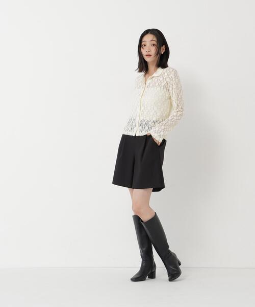 NATURAL BEAUTY BASIC（ナチュラルビューティーベーシック）の「マリンディテールショートパンツ（その他パンツ・レディース・ブラック/ブラウン・SMALL/MEDIUM）」の3枚目の写真