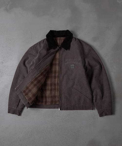 kutir(クティール)の「CHECK LINING DUCK SHORT BLOUSON/チェックライニングダックショートブルゾン(ブルゾン・メンズ・ブラック/ブラウン/カーキ/ブルーグリーン/キャメル/ボルドー・MEDIUM/LARGE/X-LARGE/SMALL)」の2枚目の写真