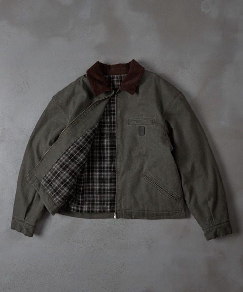 kutir(クティール)の「CHECK LINING DUCK SHORT BLOUSON/チェックライニングダックショートブルゾン(ブルゾン・メンズ・ブラック/ブラウン/カーキ/ブルーグリーン/キャメル/ボルドー・MEDIUM/LARGE/X-LARGE/SMALL)」の3枚目の写真