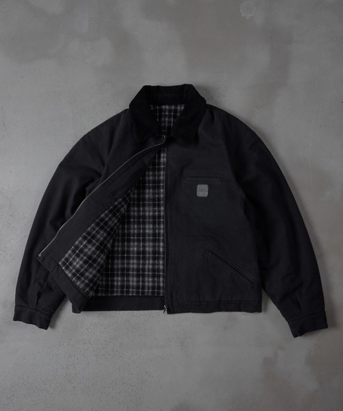 kutir(クティール)の「CHECK LINING DUCK SHORT BLOUSON/チェックライニングダックショートブルゾン(ブルゾン・メンズ・ブラック/ブラウン/カーキ/ブルーグリーン/キャメル/ボルドー・MEDIUM/LARGE/X-LARGE/SMALL)」の1枚目の写真