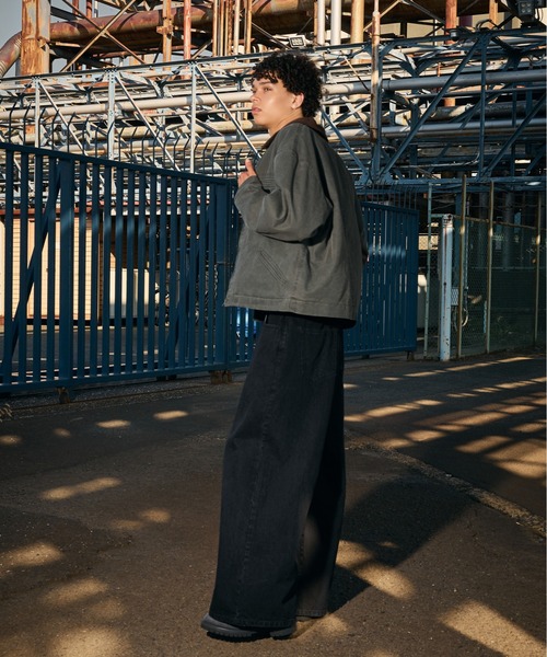 kutir(クティール)の「CHECK LINING DUCK SHORT BLOUSON/チェックライニングダックショートブルゾン(ブルゾン・メンズ・ブラック/ブラウン/カーキ/ブルーグリーン/キャメル/ボルドー・MEDIUM/LARGE/X-LARGE/SMALL)」の8枚目の写真