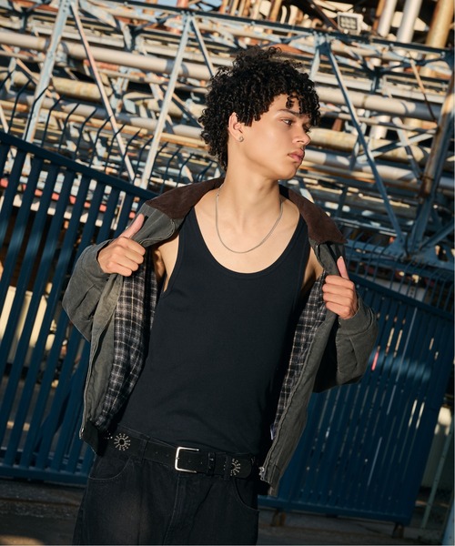 kutir(クティール)の「CHECK LINING DUCK SHORT BLOUSON/チェックライニングダックショートブルゾン(ブルゾン・メンズ・ブラック/ブラウン/カーキ/ブルーグリーン/キャメル/ボルドー・MEDIUM/LARGE/X-LARGE/SMALL)」の17枚目の写真