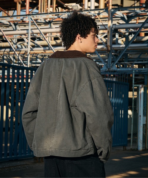 kutir(クティール)の「CHECK LINING DUCK SHORT BLOUSON/チェックライニングダックショートブルゾン(ブルゾン・メンズ・ブラック/ブラウン/カーキ/ブルーグリーン/キャメル/ボルドー・MEDIUM/LARGE/X-LARGE/SMALL)」の11枚目の写真