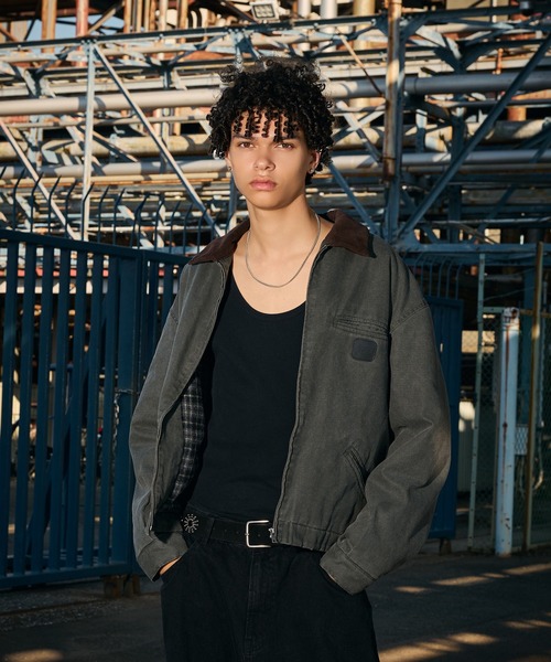 kutir(クティール)の「CHECK LINING DUCK SHORT BLOUSON/チェックライニングダックショートブルゾン(ブルゾン・メンズ・ブラック/ブラウン/カーキ/ブルーグリーン/キャメル/ボルドー・MEDIUM/LARGE/X-LARGE/SMALL)」の16枚目の写真