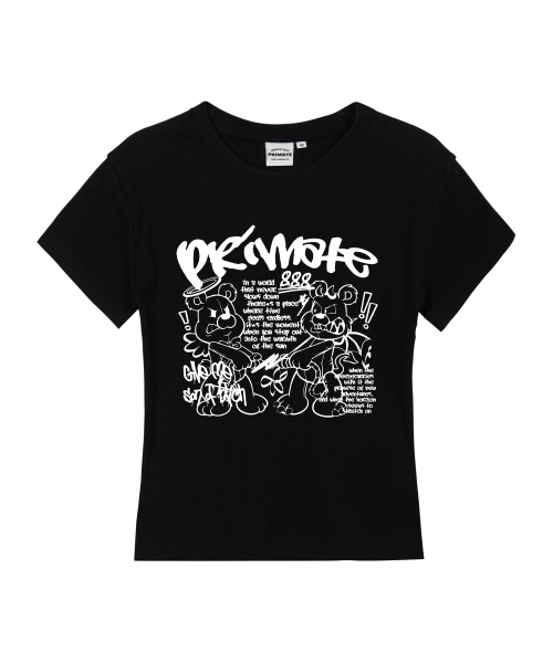 PRIMATE(プライメイト)の「PUNKANGEL レディース スリムフィット 半袖Tシャツ 5 COLORS(Tシャツ/カットソー・レディース・ホワイト/ブラック/カーキ/クリーム/チャコール・SMALL/MEDIUM/LARGE)」の8枚目の写真