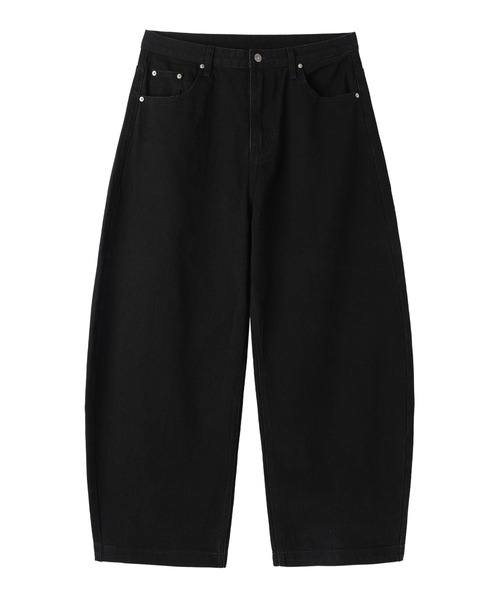 Openyard(オープンヤード)の「『Openyard/オープンヤード』LASER WASHED WIDE VOLUME PANTS/レーザーウォッシュドワイドボリュームパンツ(デニムパンツ・メンズ・ブラック/ダークブルー・S/M/L)」の16枚目の写真