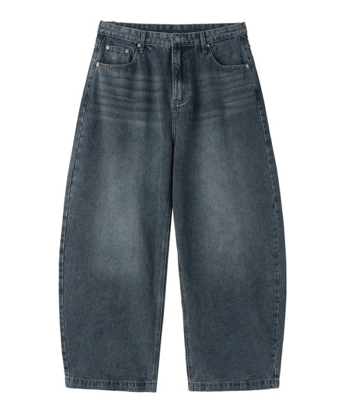 Openyard(オープンヤード)の「『Openyard/オープンヤード』LASER WASHED WIDE VOLUME PANTS/レーザーウォッシュドワイドボリュームパンツ(デニムパンツ・メンズ・ブラック/ダークブルー・S/M/L)」の18枚目の写真