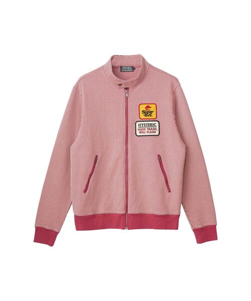 HYSTERIC GLAMOUR(ヒステリックグラマー)の「SUPER HYSワッペン トラックジャケット(その他アウター・メンズ・ネイビー/ピンク/ブラック・X-LARGE/LARGE/MEDIUM/SMALL)」の1枚目の写真