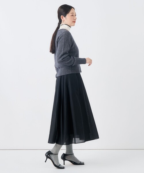 NOLLEY’S(ノーリーズ)の「ウォッシャブルシアータックフレアースカート(スカート・レディース・ブラック/キナリ・36/34/38)」の16枚目の写真
