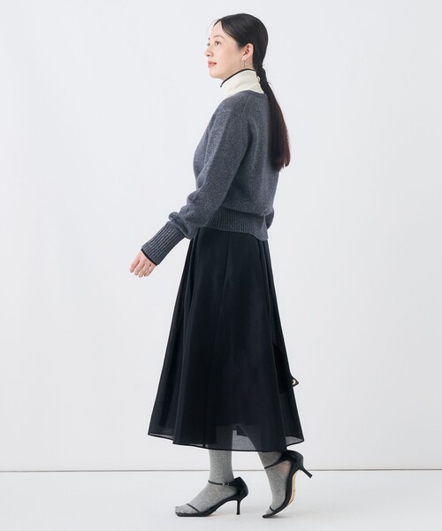 NOLLEY’S(ノーリーズ)の「ウォッシャブルシアータックフレアースカート(スカート・レディース・ブラック/キナリ・36/34/38)」の18枚目の写真