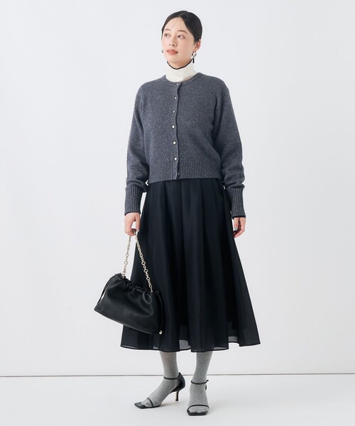 NOLLEY’S(ノーリーズ)の「ウォッシャブルシアータックフレアースカート(スカート・レディース・ブラック/キナリ・36/34/38)」の19枚目の写真