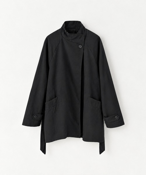 CANAL JEAN(キャナルジーン)の「El mar スタンドカラーラグランハーフコート(その他アウター・レディース・ブラウン/ブラック・ONE SIZE)」の2枚目の写真