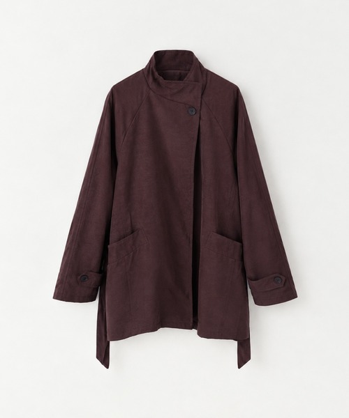 CANAL JEAN(キャナルジーン)の「El mar スタンドカラーラグランハーフコート(その他アウター・レディース・ブラウン/ブラック・ONE SIZE)」の3枚目の写真